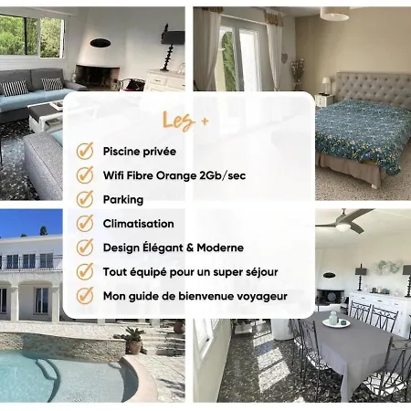 Вилла 3 Etoiles De 120m2 - Vue - Clim - A 600m Рокбрюн-сюр-Аржан